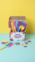 Mega collage party with vibrant textures