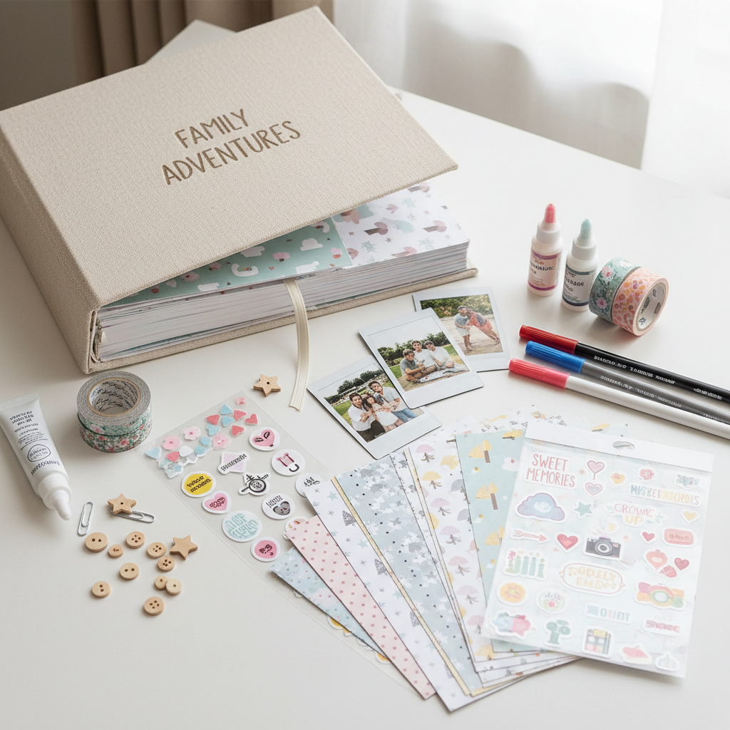 Family Scrapbook Kit - DIY memory book supplies