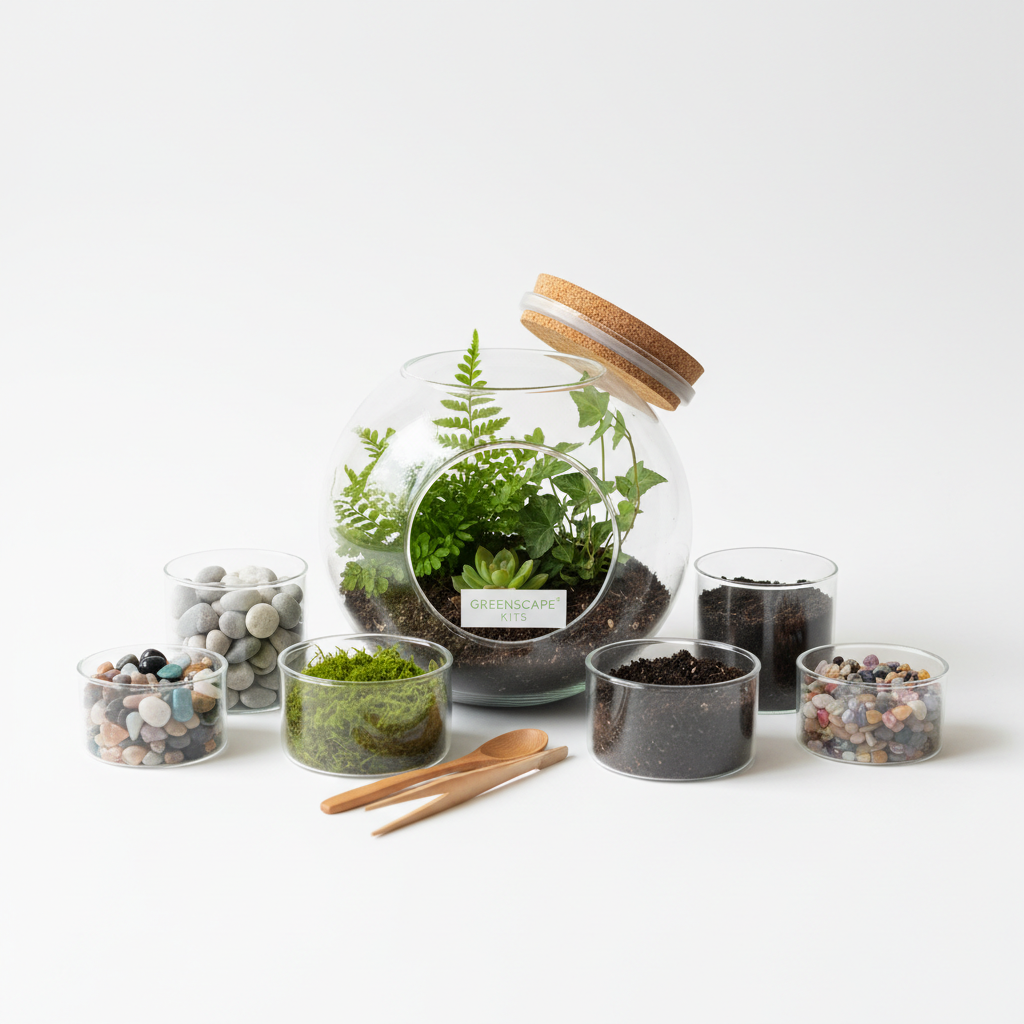 DIY Terrarium Kit - family mini garden activity set