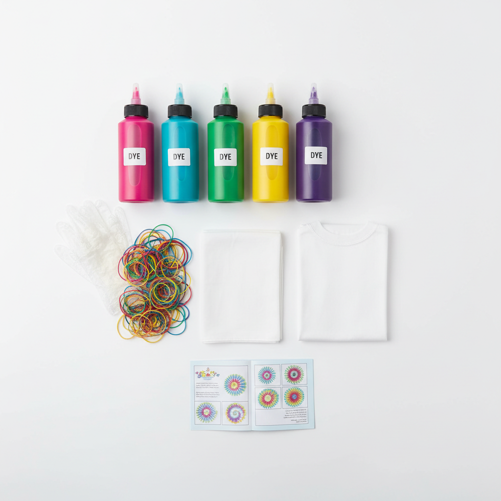 Tie-Dye Kit flat lay
